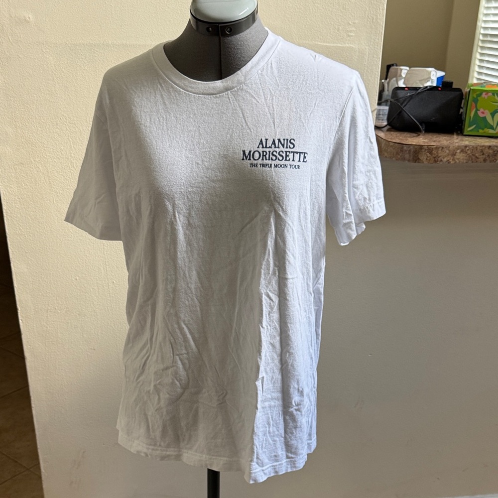 Alanis Morissette Triple Moon Tour Bella Canvas White Graphic Tee